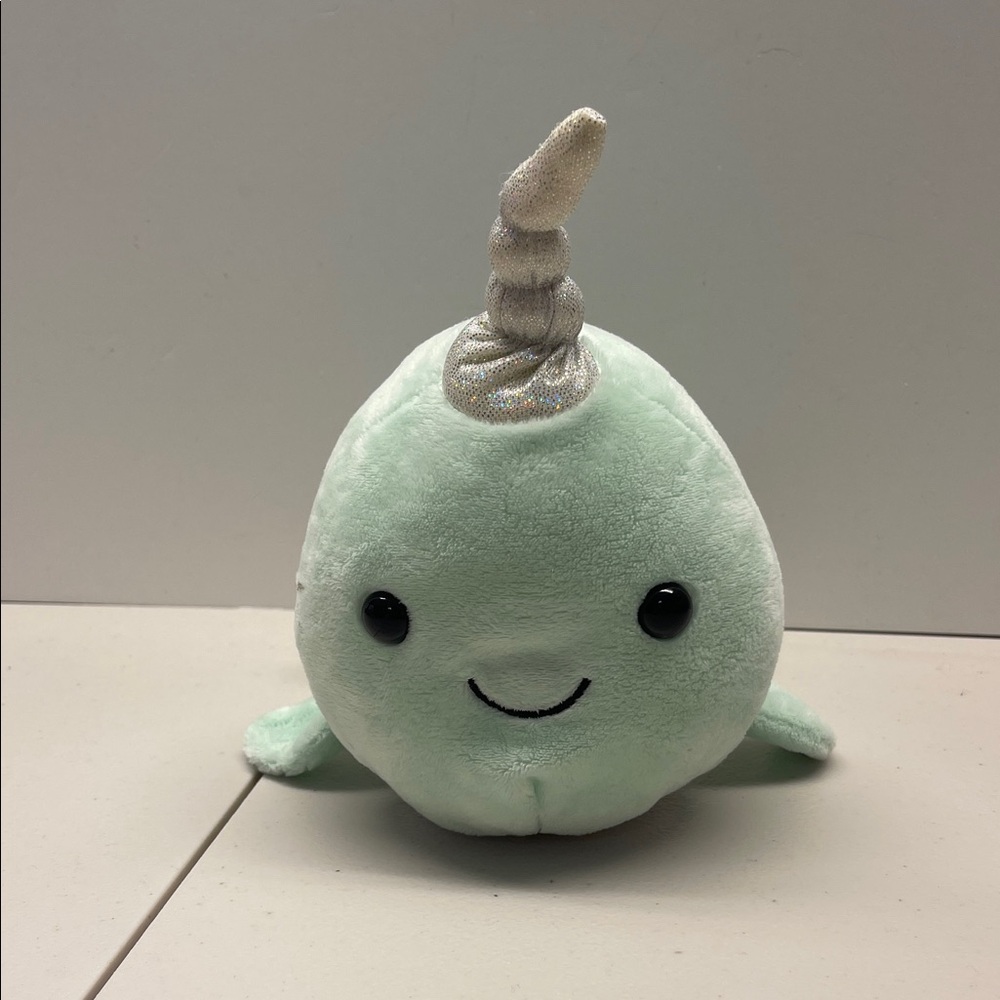 Mint Green Narwhal Stuffed Animal